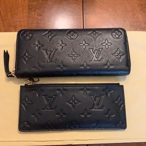 Louis Vuitton leather wallet with dust bag